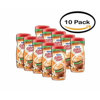 PACK OF 10 - COFFEE-MATE Vanilla Caramel Sugar Free Powder Coffee Creamer 10.2 oz. Canister