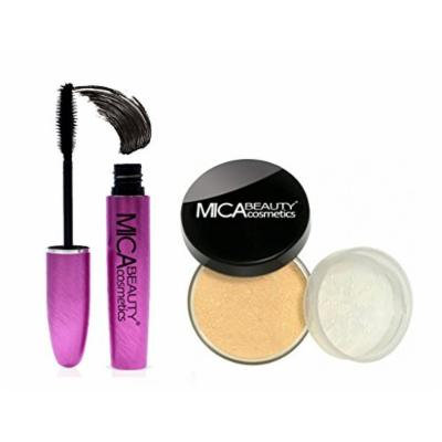 MICA Beauty Bundle: Long Lasting Mascara + Loose Powder Mineral Foundation 9gr MF7-Lady Godiva