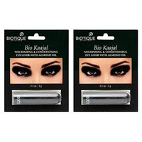 BIOTIQUE - BIO KAAJAL -NOURISHING & CONDITIONING EYE LINER WITH ALMOND OIL - 2 pk