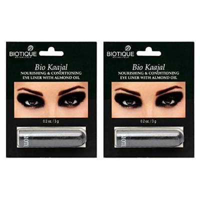 BIOTIQUE - BIO KAAJAL -NOURISHING & CONDITIONING EYE LINER WITH ALMOND OIL - 2 pk