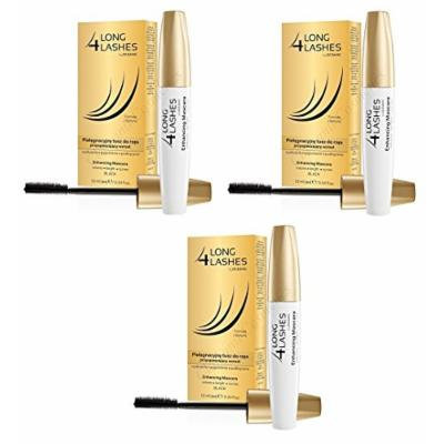 Long 4 Lashes by Oceanic, Enhancing Mascara for Volume, Length, Curves, Black, 10 ml (Pack of 3)