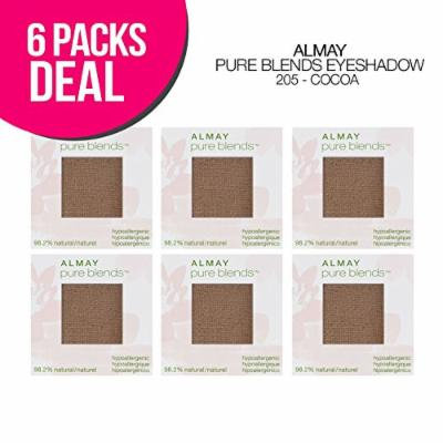 6-PACK ! Almay Pure Blends Eyeshadow, Natural Blends Eyeshadow (205-Cocoa)