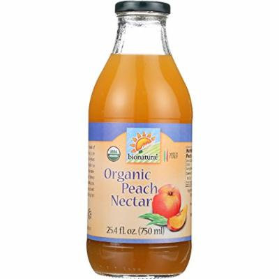 Bionaturae Fruit Nectar - Orangic - Peach - 25.4 oz - case of 6 - 95%+ Organic -