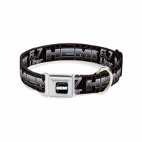 Dog Collar HEA - HEMI 5.7 LITER Bk/Wt/Silver-Fade - Large
