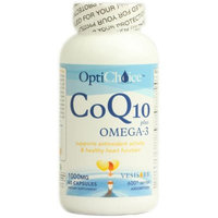Optichoice® Coq10 Plus Omega- 3 - The Ultimate Heart Health Formula with Vesisorb® Colloidal Droplet System Delivers 6x Better Absorption and Bioavailability - Made in USA - 1000mg – 60 Capsules/softgels