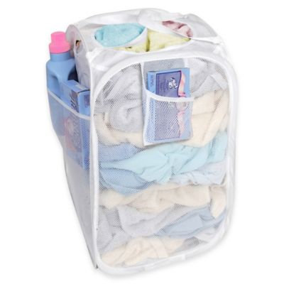 Deluxe Pop-Up Hamper in White