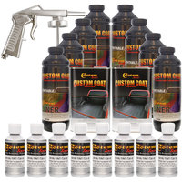 Bed Liner CUSTOM COAT BRIGHT SILVER 8-L Urethane Spray-On Truck Kit w/ Spray Gun