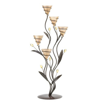 Gallery Of Light Metal Candle Holders, Decorative Iron Candle Holders Glass Golden Colored