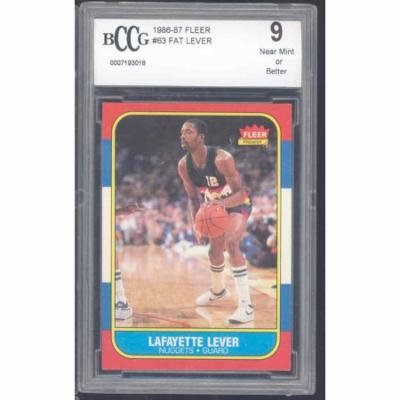 1986-87 fleer #63 LAFAYETTE LEVER denver nuggets BGS BCCG 9