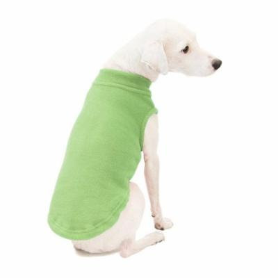 gooby stretch fleece pull over cold weather dog vest, grass green, 4x-large