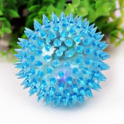 8cm Dog Toy Squeakers Indestructible Ball with High Bounce for Small Medium Aggressive Chewers (Blue)