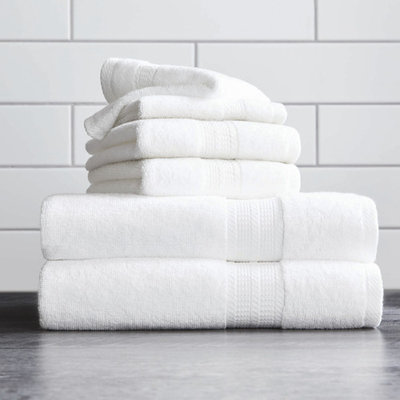 Better Homes & Gardens USA 6-Piece Towel Set, White
