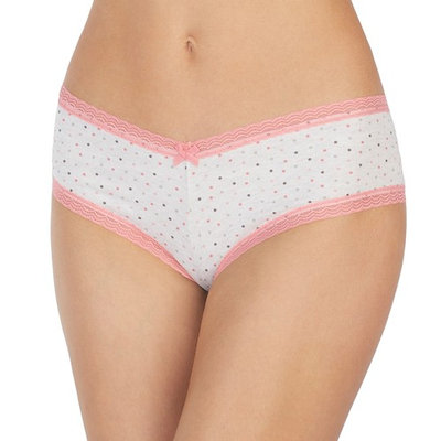 Juniors' Saint Eve Dot Lace-Trim Boyshorts 5164042