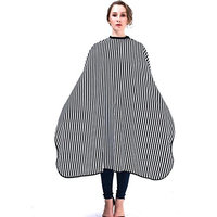 Mythus Elegant Strip Design Hair Cape Hairdresser Gown Cape For Salon Haircut, Antistatic