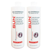 Spray Tan Solution (Medium) Self Tanning Micro Mist 16 oz 2-pack for Airbrush Tanning -Natural Sunless Airbrush, Body and Face for Bronzing and Golden Tan - Very Dark Sunless Bronzer