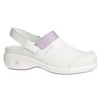 Oxypas Sandy, Fashionable Leather Nursing Clog with Heel, Coolmax® Lining, Anit Slip Sole, Antistatic, Removable Insole. Suitable for Healthcare professionals & Nurses and caregivers