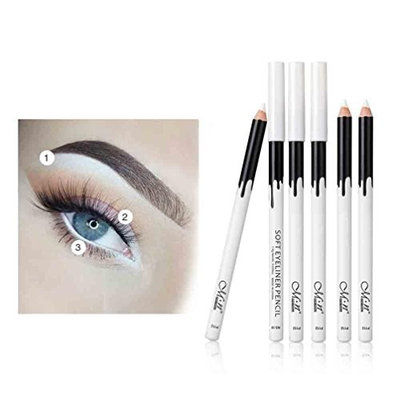 Alonea 12PC White Eyeliner Pencil Eye Liner Waterproof Long Lasting Eye Brighten