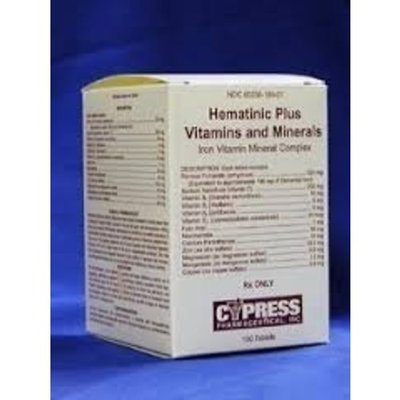 Hematinic Plus Vitamins and Minerals Dietary Supplement 100- Count (4 Pack)