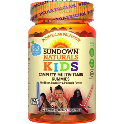 Nature's Bounty Sundown Naturals Kids Star Wars Complete Multivitamin Gummies, Berry Raspberry and Pineapple, 60 Ct