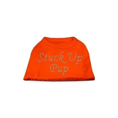 Ahi Stuck Up Pup Rhinestone Shirts Orange XS (8)
