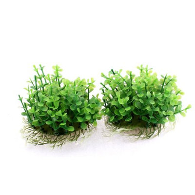 Aquarium Fish Tank Artificial Water Plant Grass Decor Green 9cm Height