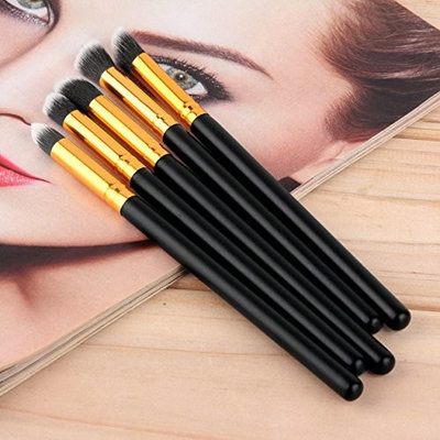 5 Piece Makeup Brushes Set Eyeshadow Cosmetic Make Up Tool Professional Natural Beauty Palette Vanity Brainy Popular Eyes Faced Colorful Rainbow Hair Highlights Glitter Teens Travel Kit