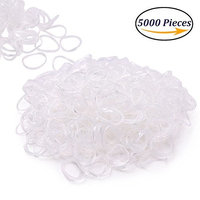 Small Tiny Clear Neoprene Elastic Rubber Bands, 5000 Pieces