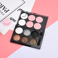 6 Colors Flame Shimmer Eye Shadow Palette,YOYORI Silk Satin Shine 6 Color Pearl Eye Shadow Smoke Makeup Nude Makeup Earth Color Makeup