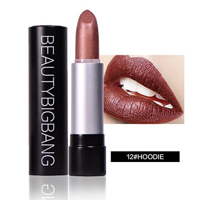 BEAUTYBIGBANG Lipstick Lip Cosmetics Pigment 12 Colors Long Lasting Matte Sexy Lips Metallic Lipstick