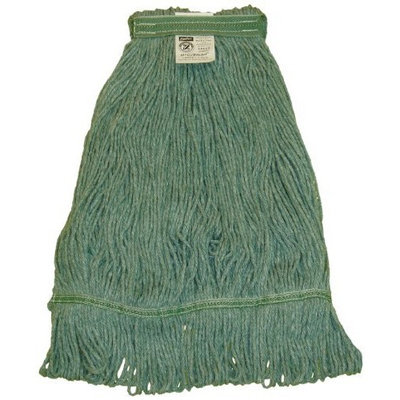 Zephyr 28267 HC/Blend Green 4-Ply Yarn Large Health Care Loop Mop Head with 1-1/4