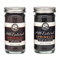 All Natural Chocolate Sprinkles Variety Pack - Chocolate & Dark Chocolate - 3.1 Oz. Each
