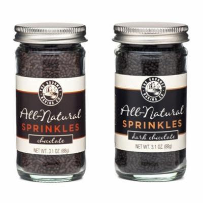 All Natural Chocolate Sprinkles Variety Pack - Chocolate & Dark Chocolate - 3.1 Oz. Each