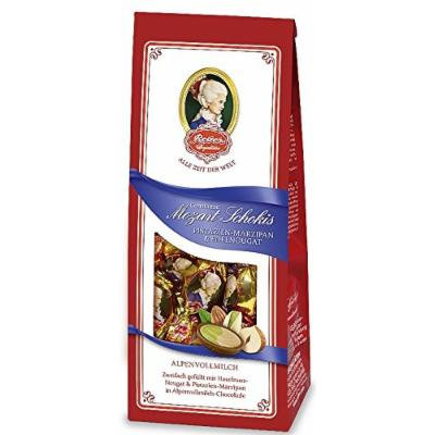 Reber Constanze Mozart Schokis pistachio marzipan & Edel Nougat 100g