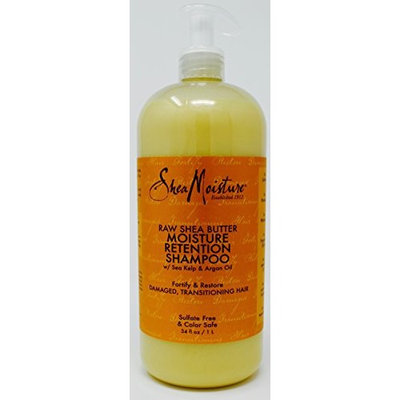 Shea Moisture Raw Shea Butter Shampoo with Sea Kelp & Argan Oil, 34 FL OZ