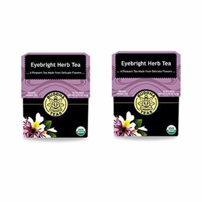 Buddha Teas Organic Eyebright Herb Tea - Kosher, Caffeine-Free, GMO-Free - 18 Bleach-Free Tea Bags (Pack of 2)