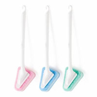 OUTAD Bathroom Brush Long Handle Multifunctional Triangular Sponge Brush Usuful Brush Cleaner 5 Pcs Replacement Cloth Kitchen Bathroom Toilet Cleaning Tool