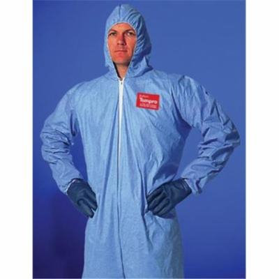 DUP TM127SXL Tempro Elastic-Cuff Hooded Coveralls - Extra Large, Blue