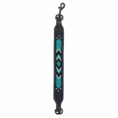 Weaver Leather Beaded Goat Collar Black/Teal
