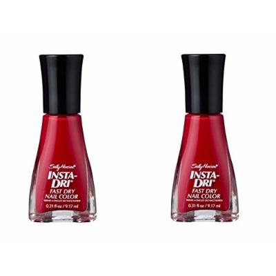 (Pack of 2) - VALUE PACK! - Sally Hansen Insta-dri Fast Dry Nail Color, 01 Racin'Red - 0.31 Fluid Ounce