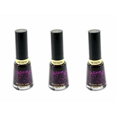 Pack of 3 Revlon 0.5oz/14.7ml 761 Scandalous Color With Glitter Effect Nail Enamel Nail Polish 96035139
