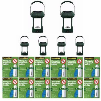 ThermaCELLMR-9L OutdoorMosquitoRepellers plusLanterns (6) & 12 Refill Packs