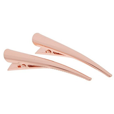 L. Erickson Metal Pinch Clip Pair - Rose G