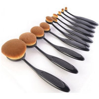 Bliss & Grace Professional Oval Make-Up Brush Set, 10 pc