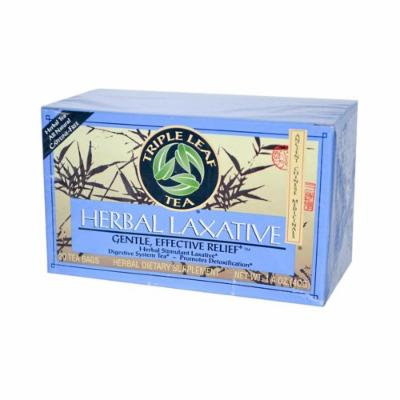 Triple Leaf Tea Herbal Laxative - 20 Tea Bags - Case of 6 - Gluten Free - Dairy Free - Yeast Free - Wheat Free -