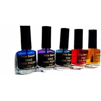 Mia Secret - Nail tint - Color transparent Nail polish for vitrals & Veil Effect 5 Colors