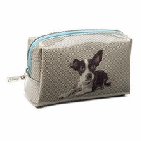 Catseye Cosmetic Makeup Beauty Bag, Etched Dog, Small