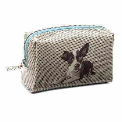 Catseye Cosmetic Makeup Beauty Bag, Etched Dog, Small