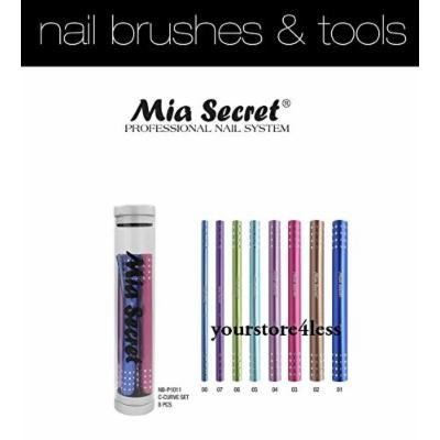 Mia Secret Acrylic Nails Setting Tool C curve set - 8Pcs Curve Rods Tubes for Nail forms