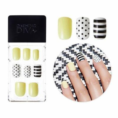 Dashing Diva Full Cover Gel Nail Tips, Easy to attach without Glue (Square Type, Disposable) MPGS26
