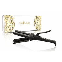 ProCabello Instant Wave Tourmaline Ceramic Styler - Jumbo 3 Barrel Hair Waver - Black